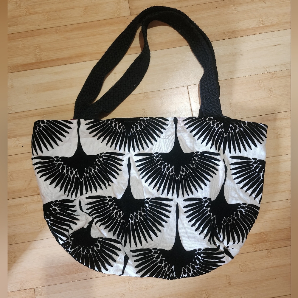 Black and White Beach Tote Bag